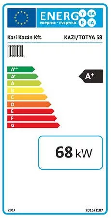 Totya Titán-4-B vegyestüzelésű kazán ( Titán-68 ) 68 kW-os