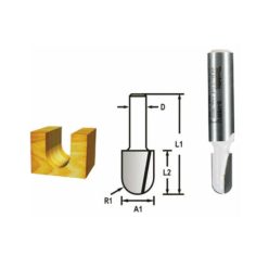   Makita kerekítő kés, befogó: 6 átmérő: 12,7 munkahossz: 19 r: 6,35 (D-47824)