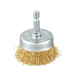   Makita drótkefe csésze sárgaréz bevonattal 63mm 1/4" (D-73623)