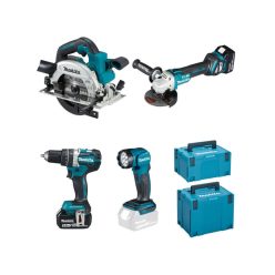   Makita DLX4154TJ Akkus Gépszett 18V LXT 2x5,Ah DHP484 +DGA513 +DHS661 +DML815