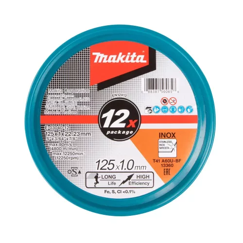 Makita vágókorong INOX 125x1mm A60U-BF - 12 db (E-03040-12)