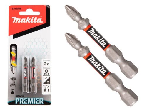 Makita impact PREMIER torziós csavarbehajtó bit PH1 50mm 2db (E-03268)