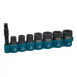   Makita Impact dugókulcs készlet adapterrel 8db-os 1/4" 6-13mm (E-12289)