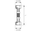 Ferro flexibilis bekötőcső vízre 3/8" x 3/8" belső-belső 40 cm
