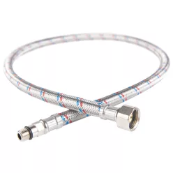   Ferro flexibilis bekötőcső vízre 3/8" x M10 rövid véggel 40 cm