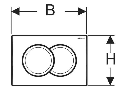Geberit Delta01 nyomólap, 2 mennyiséges öblítéshez, fehér (115.107.11.1)
