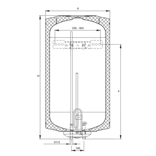 Hajdu Aquastic AQ 200 ErP Villanybojler, zártrendszerű, fali függőleges 200l (2112413510)