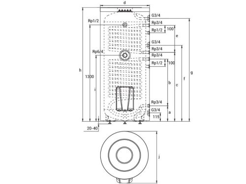 Hajdu STA 200C2 SZTEA 2 Hőcserélős Indirekt Tároló 200 literes