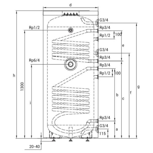 Hajdu Aquastic AQ STA 200C2 Indirekt Tároló 2 hőcserélős 200 literes (2142432611)