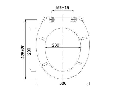 Duna WC ülőke, lecsapódásgátlós, fémzsanérral (STY-550)