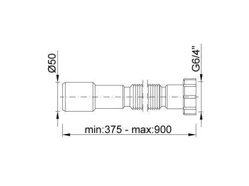 Jollyflex 6/4" - 40/50 mm-es, műanyag hollandis (STY-617-3)