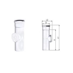   TRICOX PPs ellenőrző idom egyenes egyfalú 80mm (TRI_PEE20)