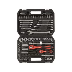   MTX 82 részes szerszám készlet, CrV, 1/2", 1/4" műanyag dobozban