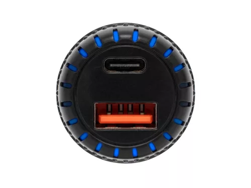 SAL SAU34AC autós USB töltő, 2in1, USB-A, USB-C, gyorstöltő, dupla töltő